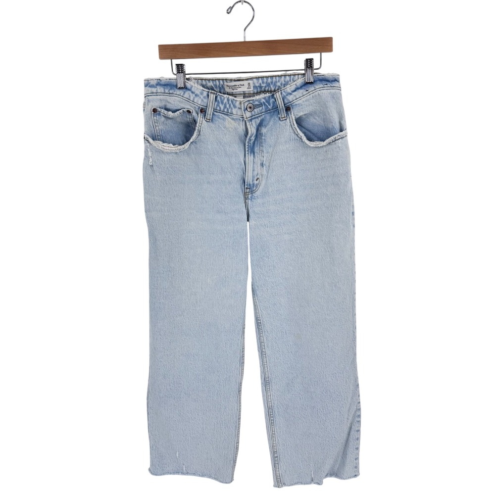 Abercrombie & Fitch The 90s Relaxed Jean Light Wash 32/14S High Rise Curve Love
